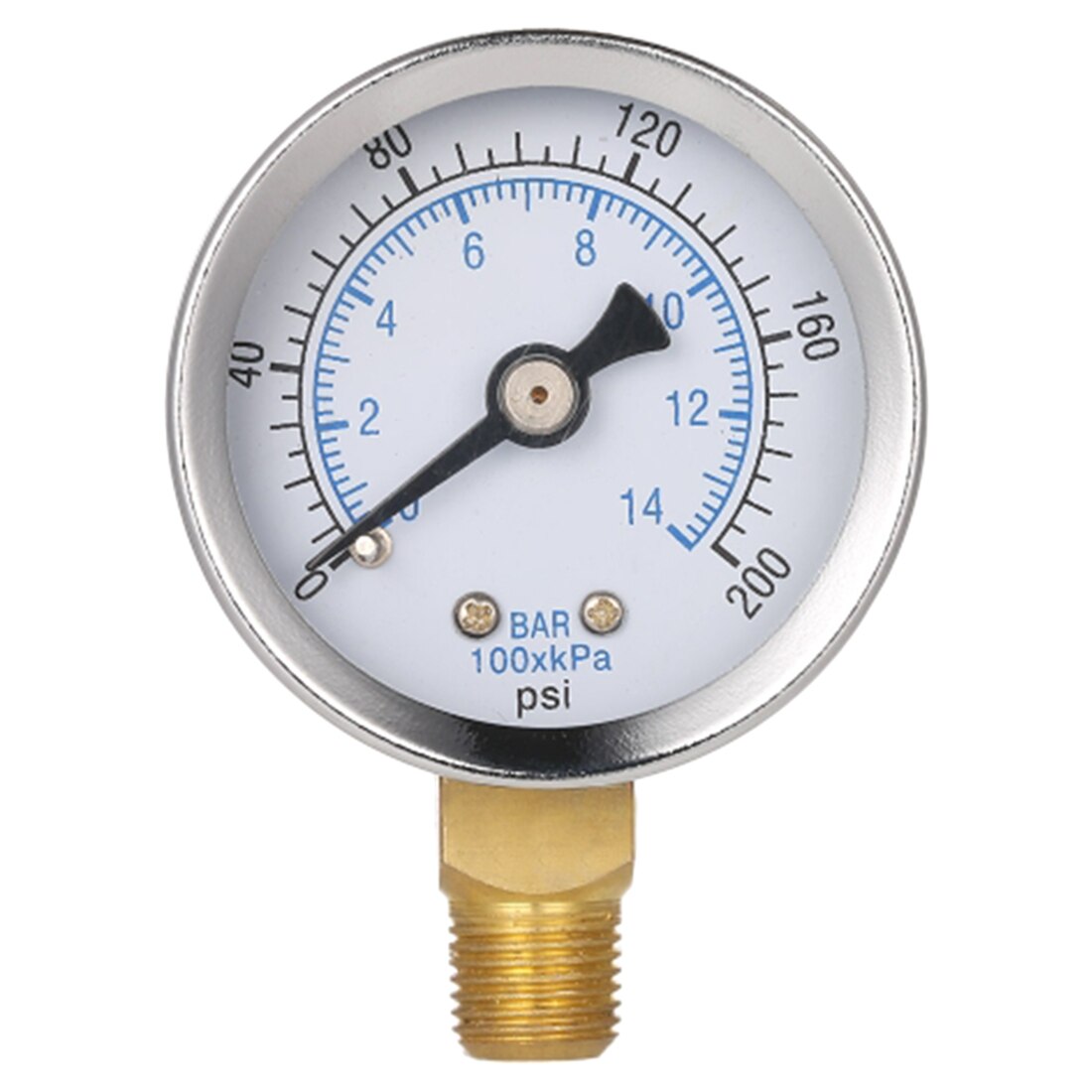 1/8 "  eller 1/4 " npt trykkmåler drivstoff luft kompressor måler hydraulisk trykk tester 0-60 psi / 200 psi manometer dobbel skala