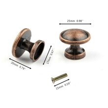 10Pcs Brushed Copper Door Knobs Kitchen Cabinet Drawer Door Furniture Handles Brand And