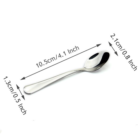 Ermakova sett  of 2 espresso skje 4 inches mini kaffeskje liten bistro skje til dessert rustfritt stål te forrett: Type e