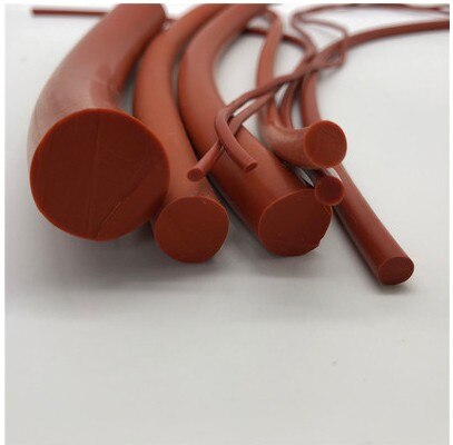 RED Silicone Rubber Diameter 1 1.5 2 3 4 5 6 7 8 9 10 mm Silicone Rubber Rod Silicon Cord Silicone Bar