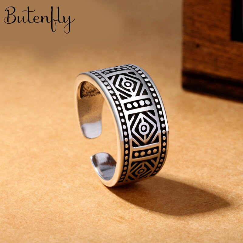 Persönlichkeit gotisch Jahrgang Geometrische Ringe Für Frauen Braut Hochzeit Engagement Punk Resizable Antike Ringe Felsen Schmuck