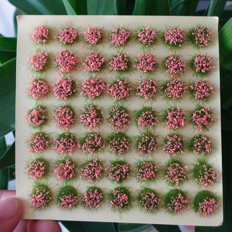 1einstellen Miniatur Garten Dekor Statische Landschaft Modell Landschaft Wargame Gras Büschel DIY Gebäude Layout Sand Tabelle Blume Cluster