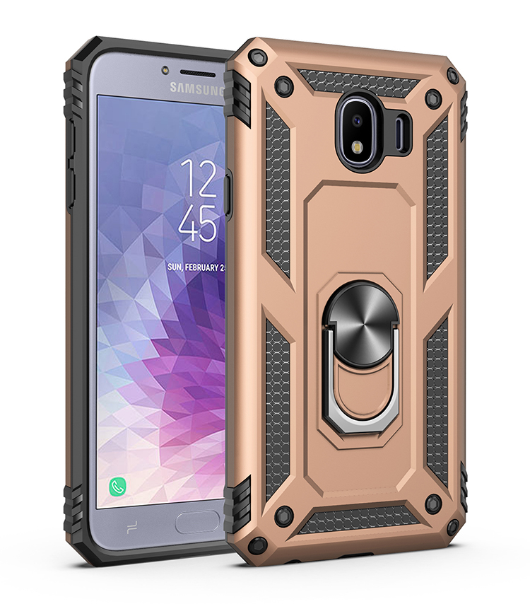 Luxus Rügestochen Weichen Stoßfest fallen Für Samsung Galaxis J4 J4 Plus J400F/DS SM-J415F/DS J415FN Silikon stoßstange Harte PC Abdeckung: J4 Plus 2018 J415 / Gold