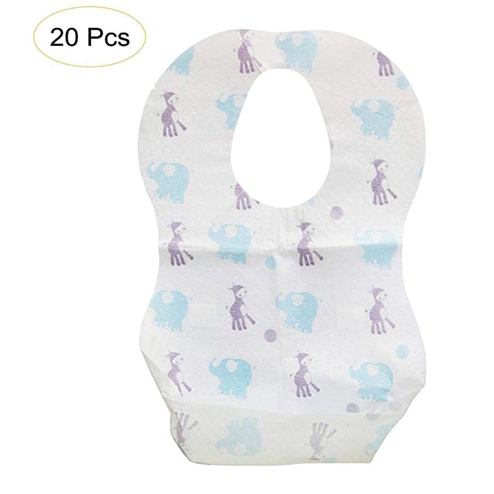 20 pièces bavoirs jetables enfants bébé imperméable manger bavoirs avec poche bébé enfant écharpe bavoir salive serviette bavoir