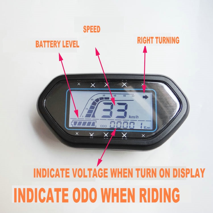 Snelheidsmeter elektrische scooter LCD display fie... Grandado