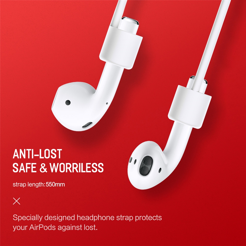 Correa para Airpods, cuerda antipérdida para Airpods, cordón de silicona para Airpods, compatible con cuerda para Airpods, almacenamiento de auriculares antipérdida