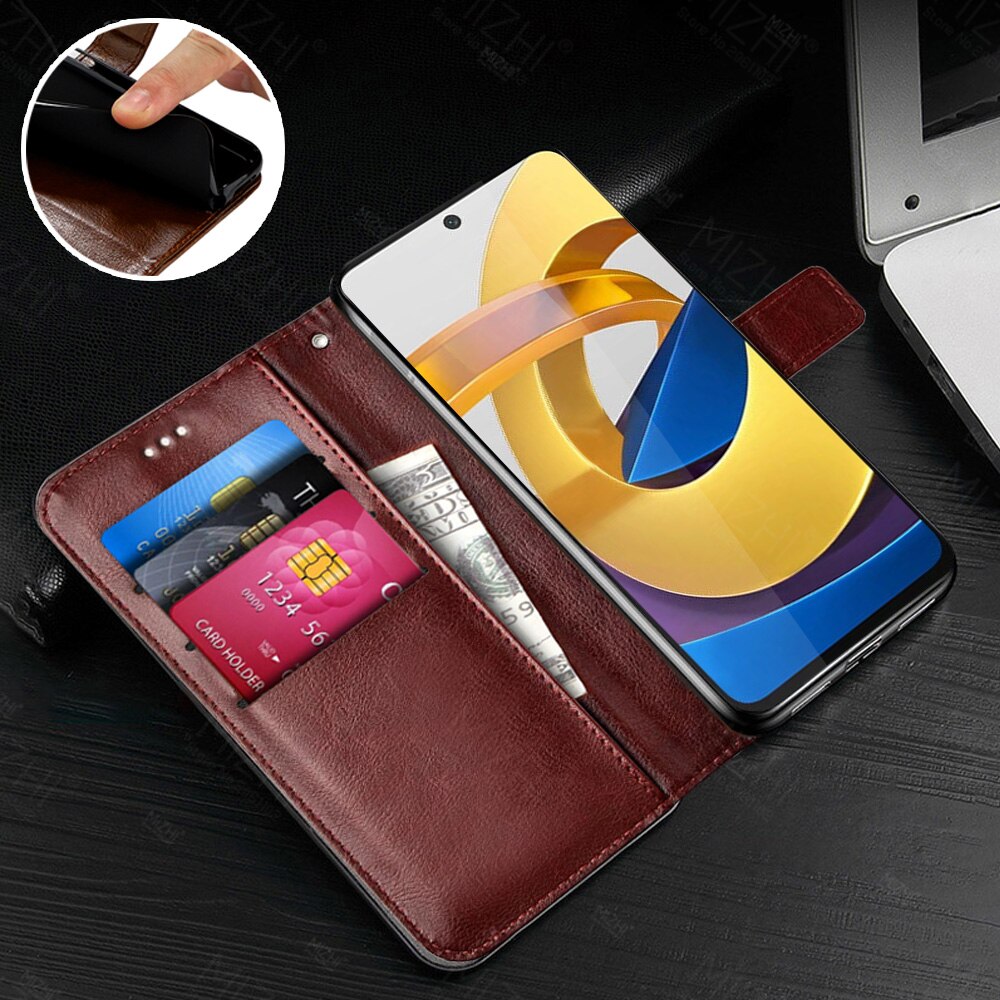 Voor Poco M4pro Case Lederen Magnetische Flip Telefoon Gevallen Voor Xiaomi Poco M4 Pro 5G M 4 4M pro Wallet Stand Book Cover Coque