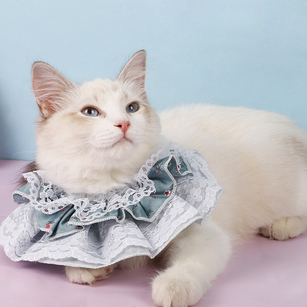 Legendog-Bandana de encaje multicapa para gato, pañuelo ajustable para mascotas, a la , bonito disfraz de gato