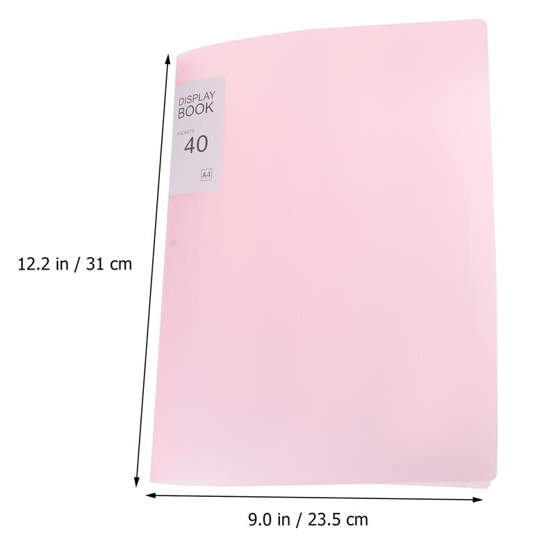 2 Pcs 1 Bag A4 Plastic Magazine Folders Office Files Storage Files (40 Pages)