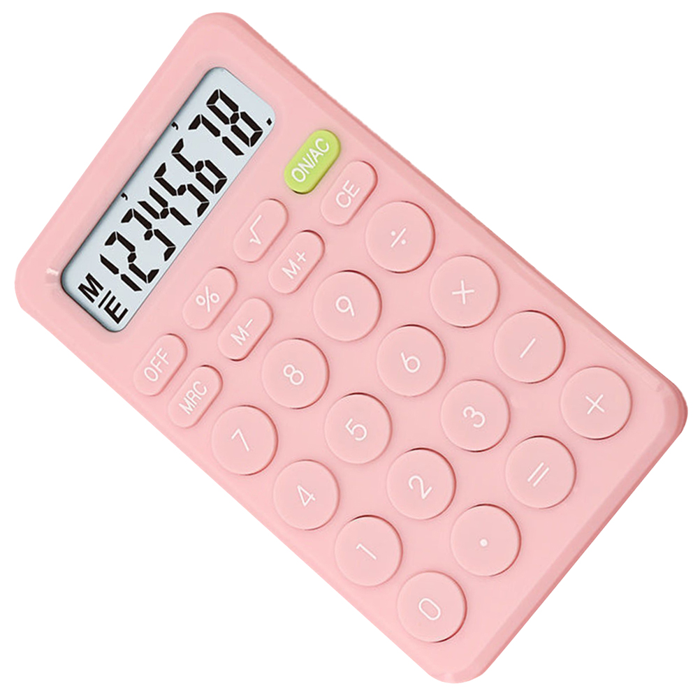 Mini Calculator School Student Calculator Adorable Kids Calculator Calculating Device: Olive Green