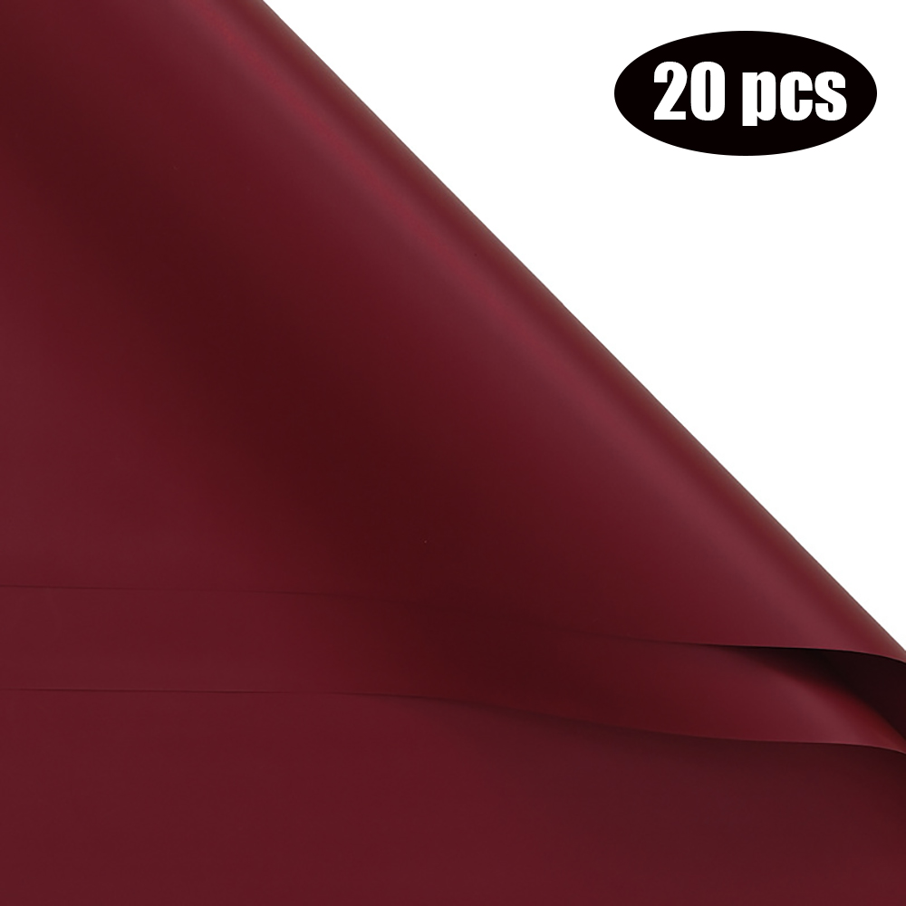 20 piezas de papel para envolver flores, ramo de papel Ouya de Color sólido, paquete Floral de estilo coreano, materiales de floristería DIY: violet