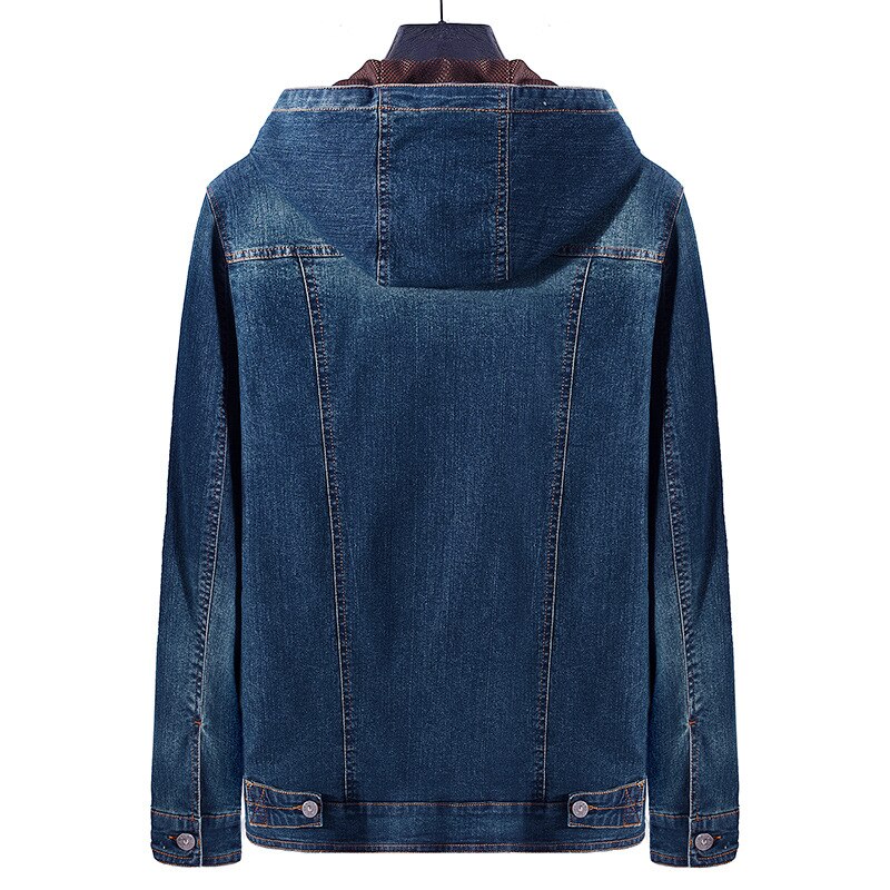 Winter Men's Hooded Denim Jacket coat Outdoor Casual Loose fit outfit comfortable men's clothing plus size M-4XL blouse