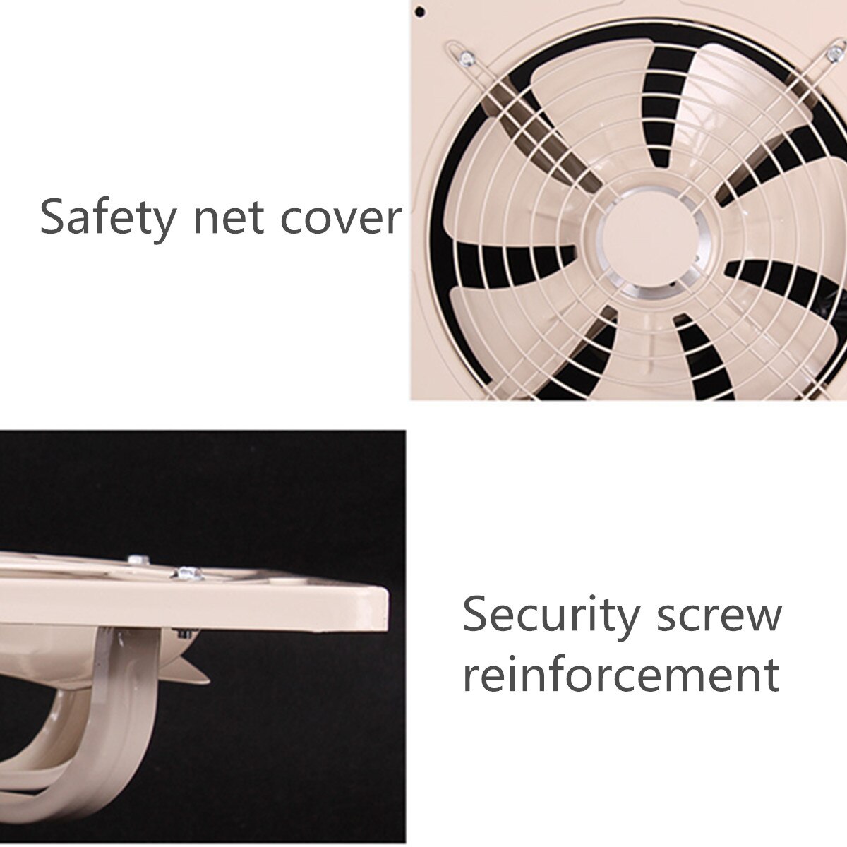 60W 10 12inch Industrial Ventilation Extractor Metal Axial Exhaust Air Blower Fan High Speed Air Extractor Kitchen Bedroom 220V