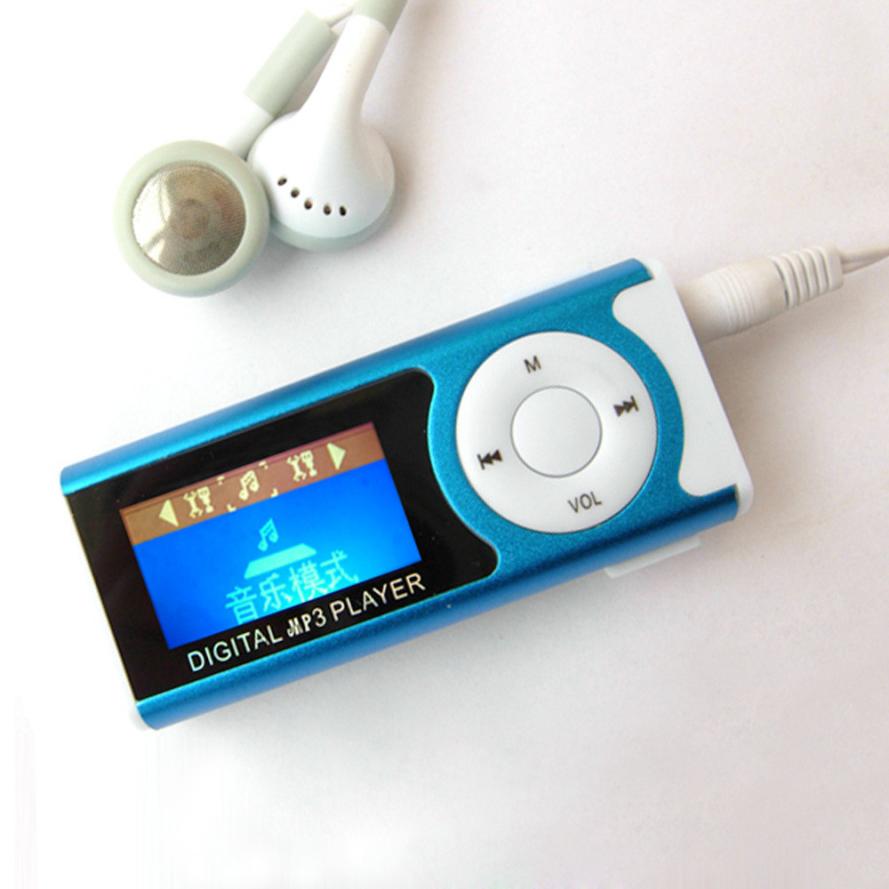 Mp3-speler Ondersteuning 16 GB Micro SD Tf-kaart USB Clip Mini LED Draagbare LCD Voor Muziek Play Apr 4