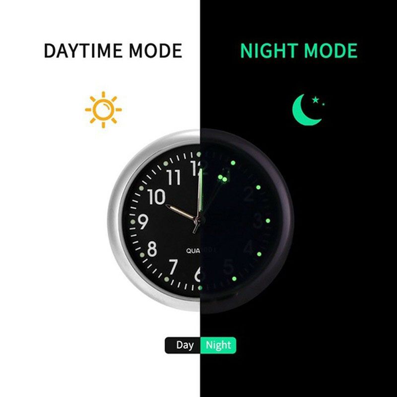 Car Clock Luminous Mini Auto Internal Stick-On Digital Watch Dashboard For Car Electronic Meter Car Clock Mechanics Nightlight