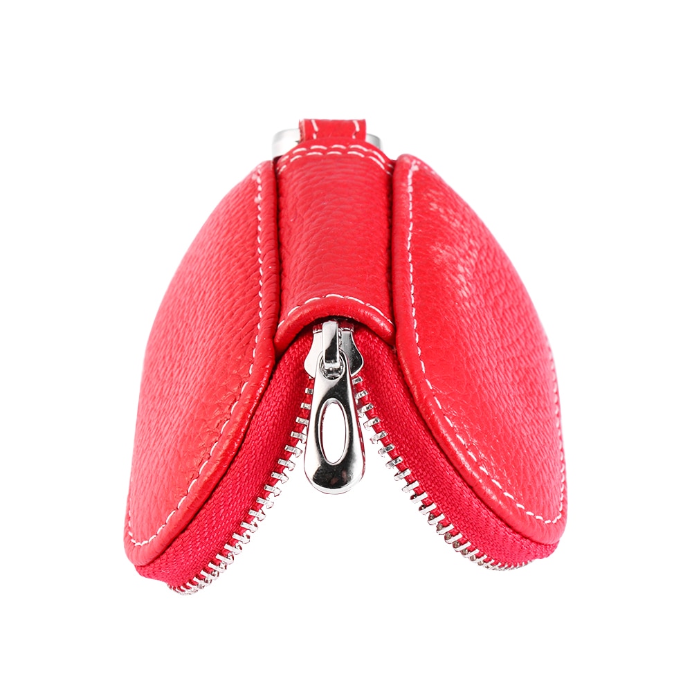 Leather Car Key Wallets Men Key Holder Housekeeper Keys Organizer Women Keychain Covers Zipper Key Case Bag Unisex Pouch Purse