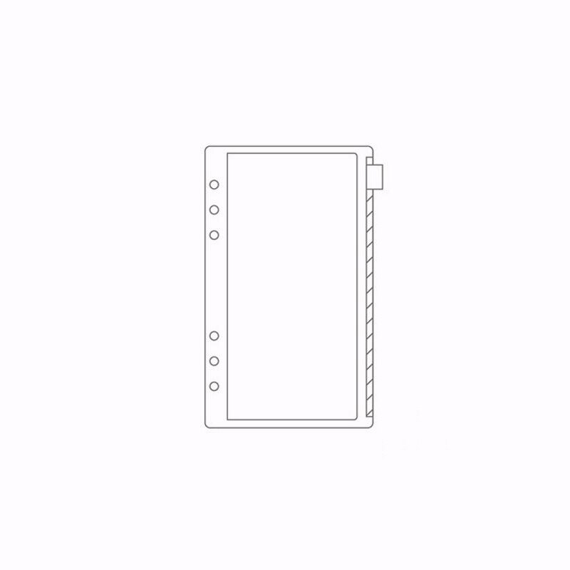 1Pc A6 Pvc Rits Zakje Standaard 6 Gaten Transparante Tas Card Rekeningen Zakken Losbladige Plastic Kaarthouder Opslag organizer: A