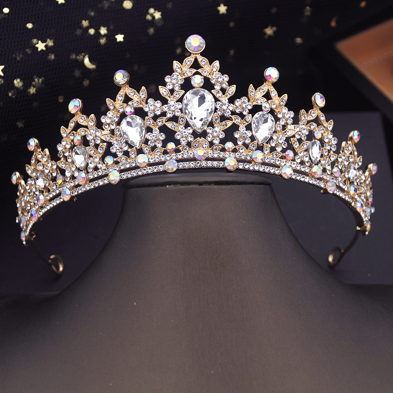 Princess Crown Small Tiaras Headdress Party Birthday Diadem Bridal Wedding Dress Hair Jewelry Accessories: SILVER PLATED