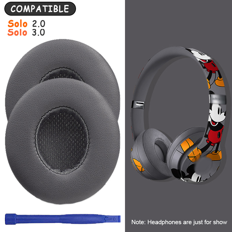KUTOU Oorkussen Voor Beats Solo 2 Solo 2 Oorkussen Solo 3 Solo 3 Hoofdtelefoon Oorkussens Oorschelpen Vervangende Onderdelen Headset Foam Pad: Kaki