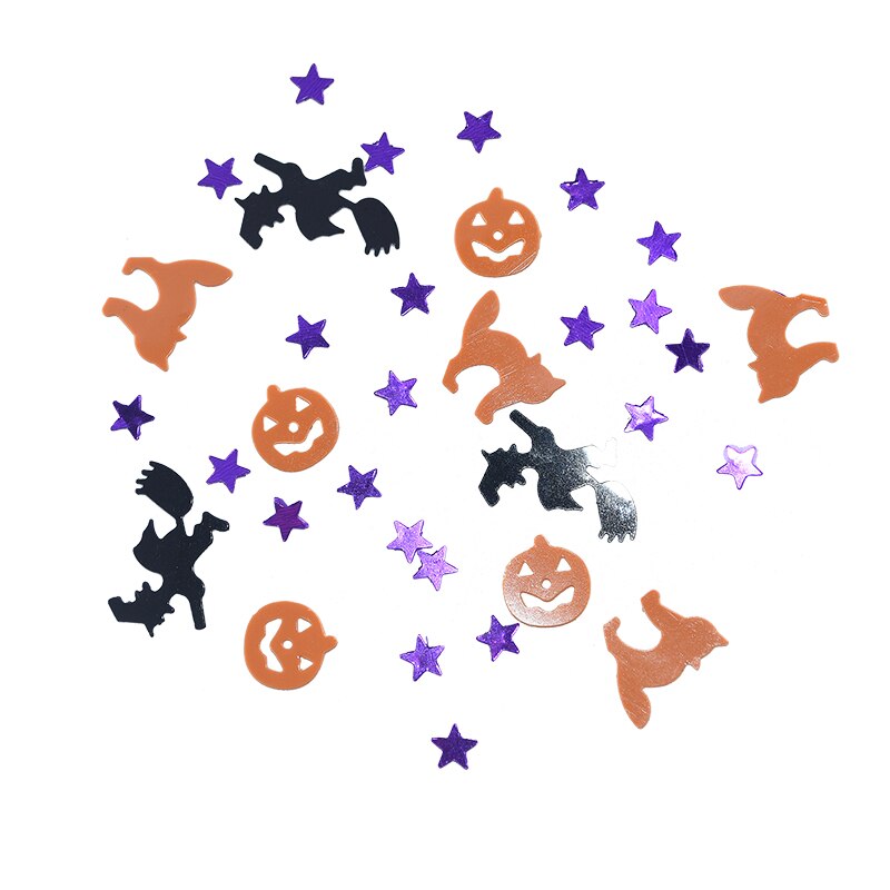 15g Black Bar Cat Spider Star wizard Skull Orange Pumpkin Happy Halloween Confetti Table Sprinkles Supplies Halloween Decoration