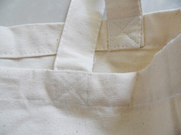 Sac organisateur blanc en toile 100% coton , Standard 36x39cm H blanc blanc pour livre d'école et magazine