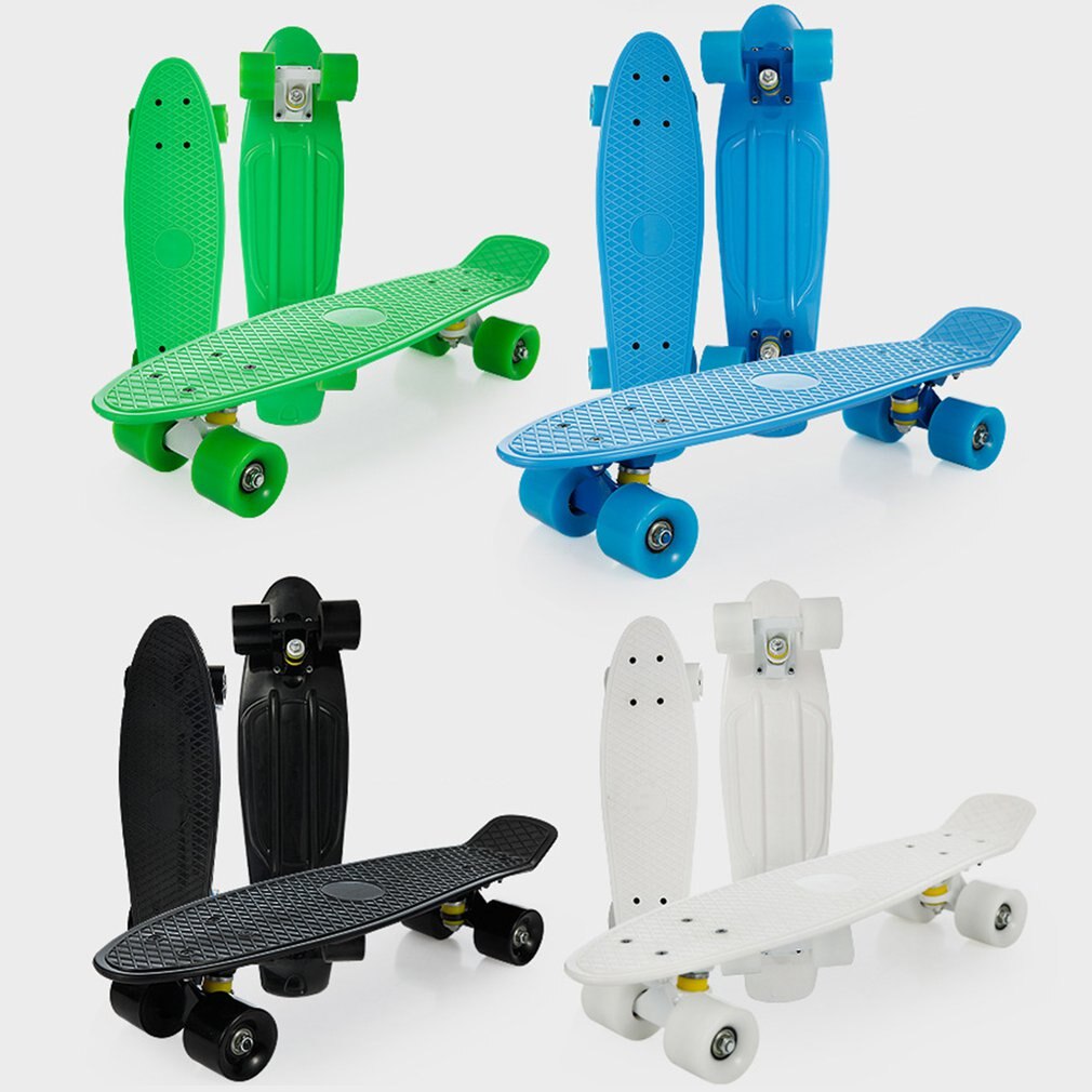 8 Colors Aluminum Magnesium Alloy Banana Skateboard Youth Road Travel Single Rocker Children Adult Four-Wheeled Scooter Newest