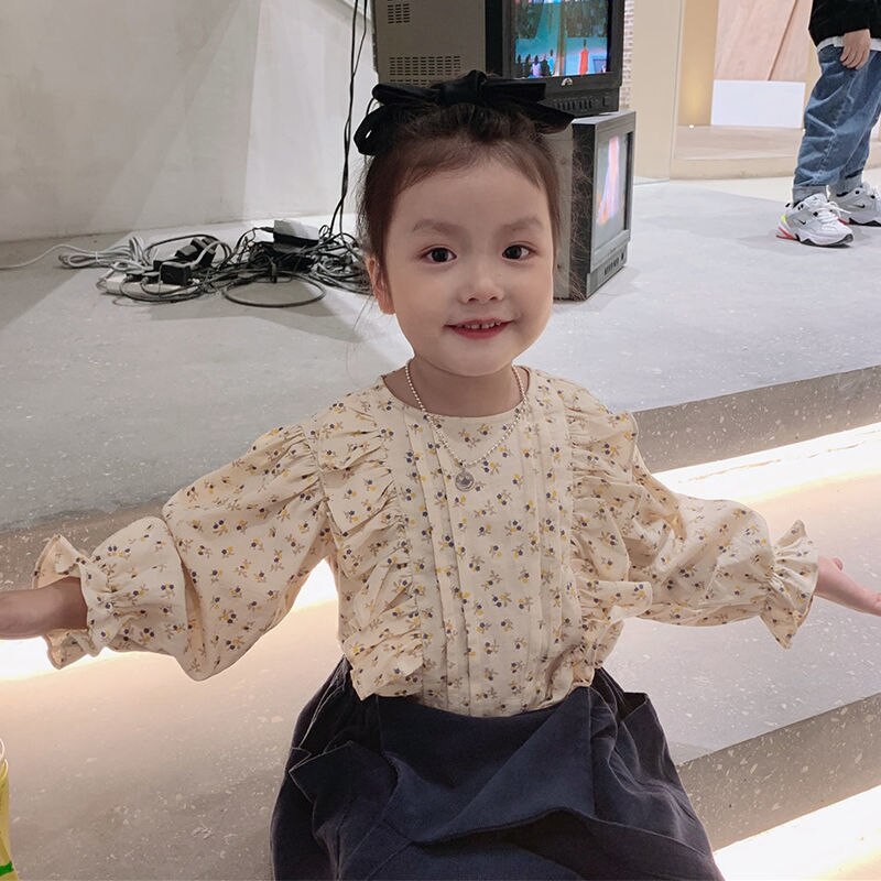 Sewing Pattern Small Fragrant Puff Sleeve Shirt Children Spring Girls Kids Make Clothes Drawings Template DIY Kraft Brown Paper