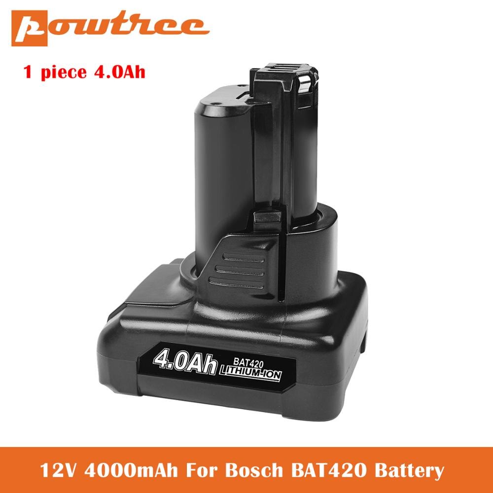 6.0Ah de repuesto para Bosch 10,8 V/12V 12V batería BAT411 BAT411A BAT412 BAT412A BAT413 BAT413A BAT414 D-70745 2607336013, 26073360: 1 Piece 4.0Ah