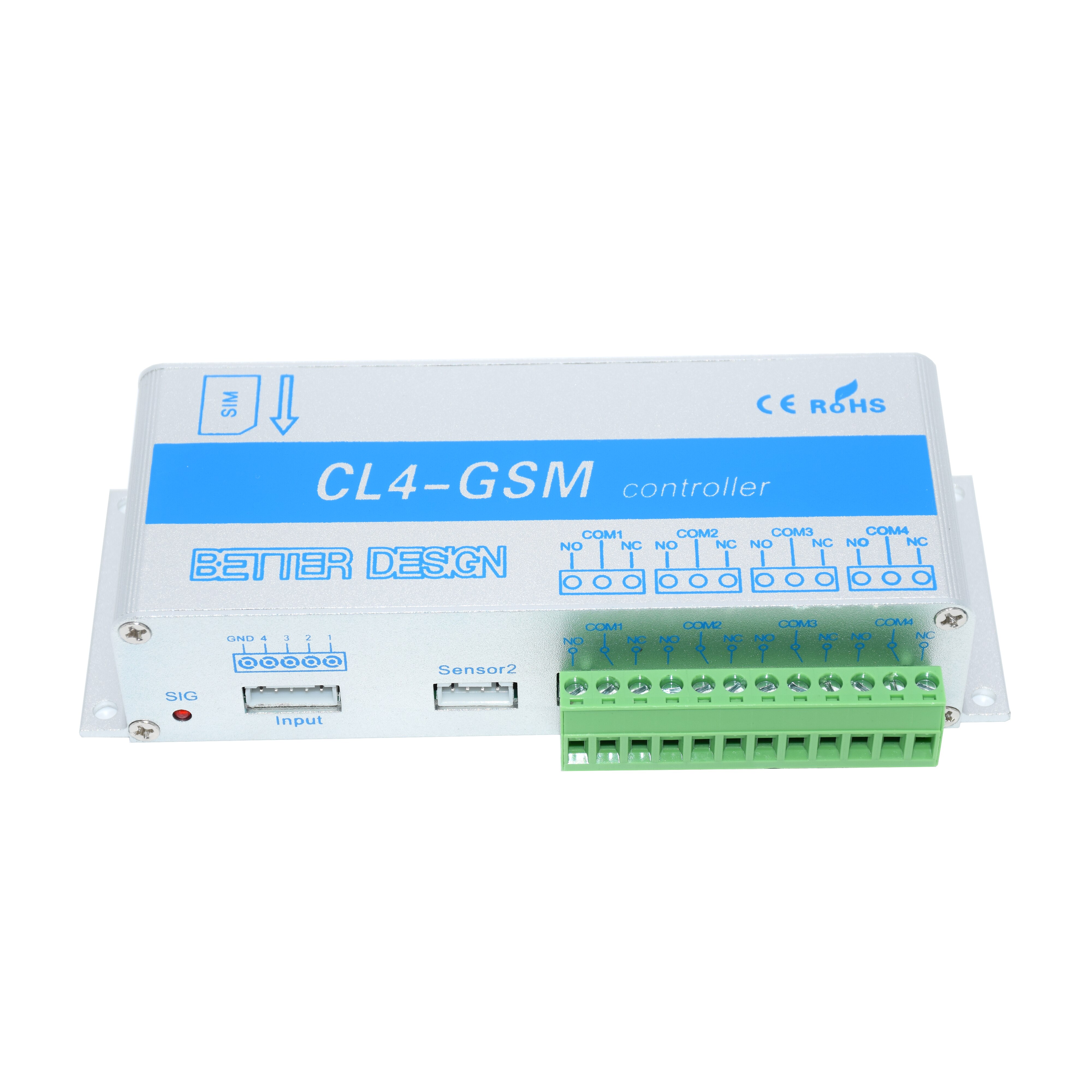 GSM Receiver &amp; Switch for gate openers 4 relays output GSM Garage Gate CL4-GSM GSM Switch SMS controller