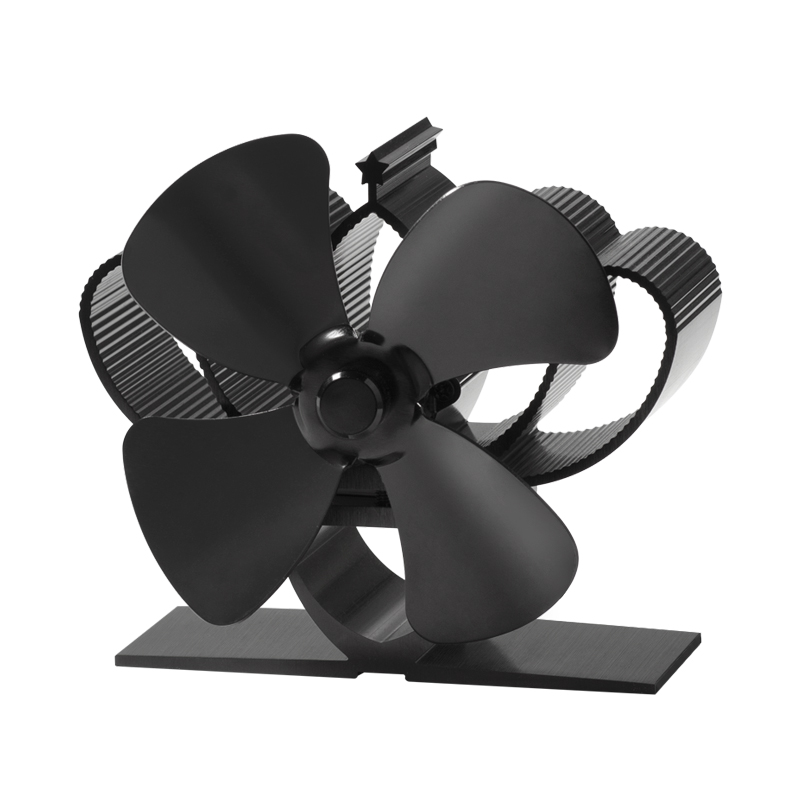 Mini Stove Fan 4 Blade Fireplace Fan Heat komin Powered Wood Burner Eco Fan Home Friendly Quiet Efficient Heat Distribution tool: Stove Fan