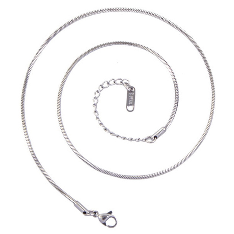 10pcs/Lot Stainless Steel 45cm Adjustable Chain Necklace For Women Men Chains DIY Components 1.2/1.5/1.6/2/2.2/2.5/3mm