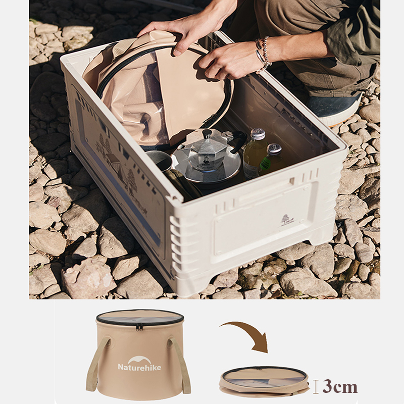 Naturehike hopfällbar hink 10l 20l utomhus bärbar hopfällbar hink eva livsmedelsklassad hink picknick grill camping vattenhink