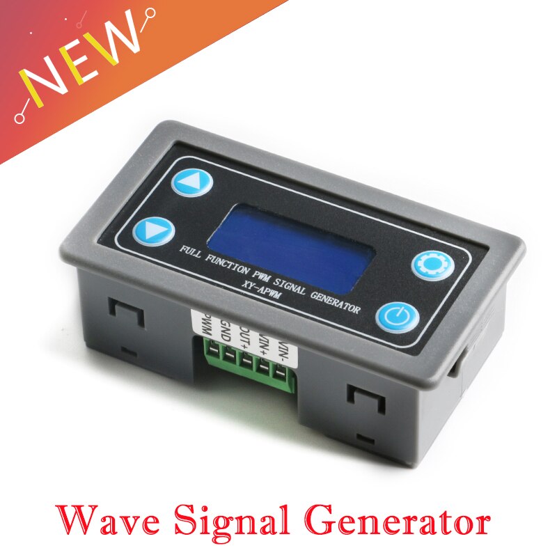 LCD Digital PWM Signal Generator pulse frequency duty cycle adjustable square wave rectangular wave signal function generator