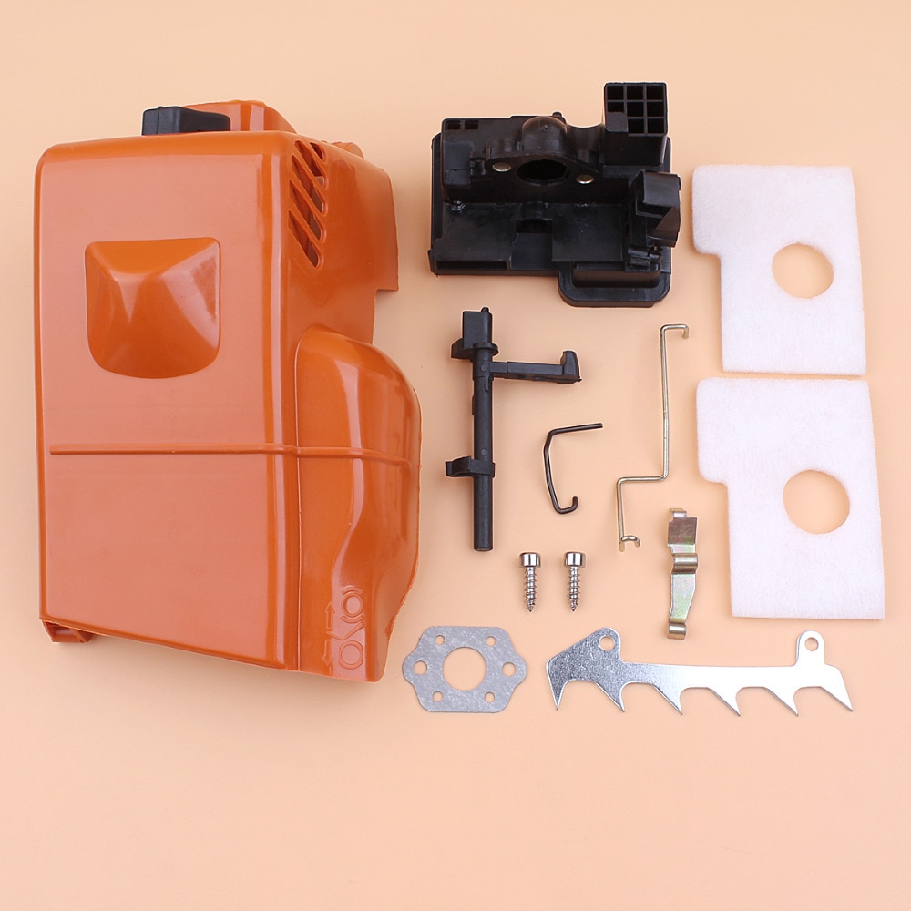 Toppdeksel luftfilter støtfanger piggakselsett passer til stihl  ms180 ms170 018 017 ms 180 reservedeler bensin motorsag motorsag