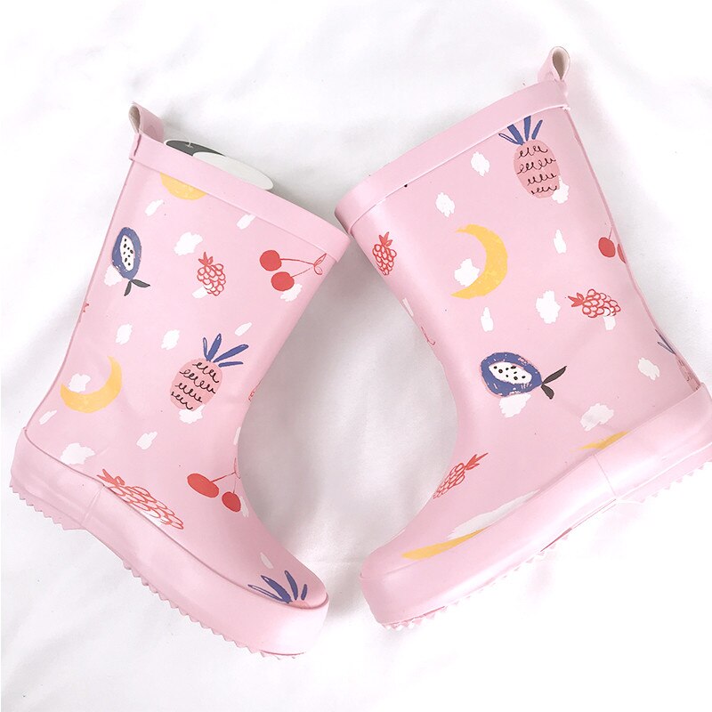 Dziewczyny chłopiec kalosze na deszcz dzieci dziewczyna drukowane kalosze dziecięce wodoodporne miękkie kalosze buty robić wody dla dzieci rozmiar 23-32