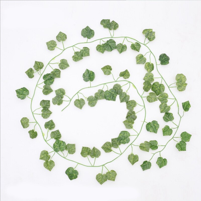 Enredadera de hojas verdes, decoración de baño para el hogar, liquidación de Accesorios DE BODA nupciales, plantas artificiales, 2 metros/lote: style 4