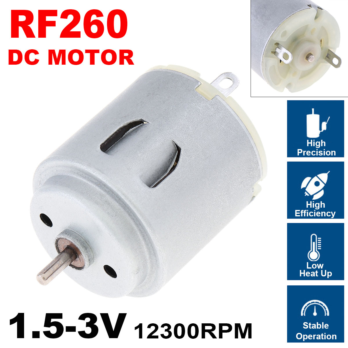 RS365 DC Motor 3V 6V 12V R140 R260 RS365 385 High Speed Kohlebürste Elektromotor für Haartrockner DIY Spielzeug Fan Mini Micro Motor