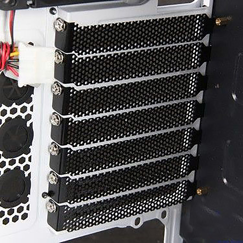 PCI Slot Cover Filtro de Poeira, Blking Board, Ventilador, PC de Ventilação, Acessórios para Computador, 5Pcs