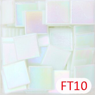 200g/68 stk 20 x 20mm 3/4 tommer fancy kvartsmosaik irideret glas iriserende glasfliser, glaslegemini mini, materialeleverandør: Ft10