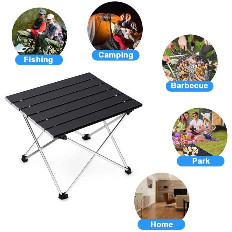 Ultralätt bärbart hopfällbart campingbord hopfällbart utomhus middagsbord höghållfast aluminiumlegering för trädgårdsfest picknick bbq