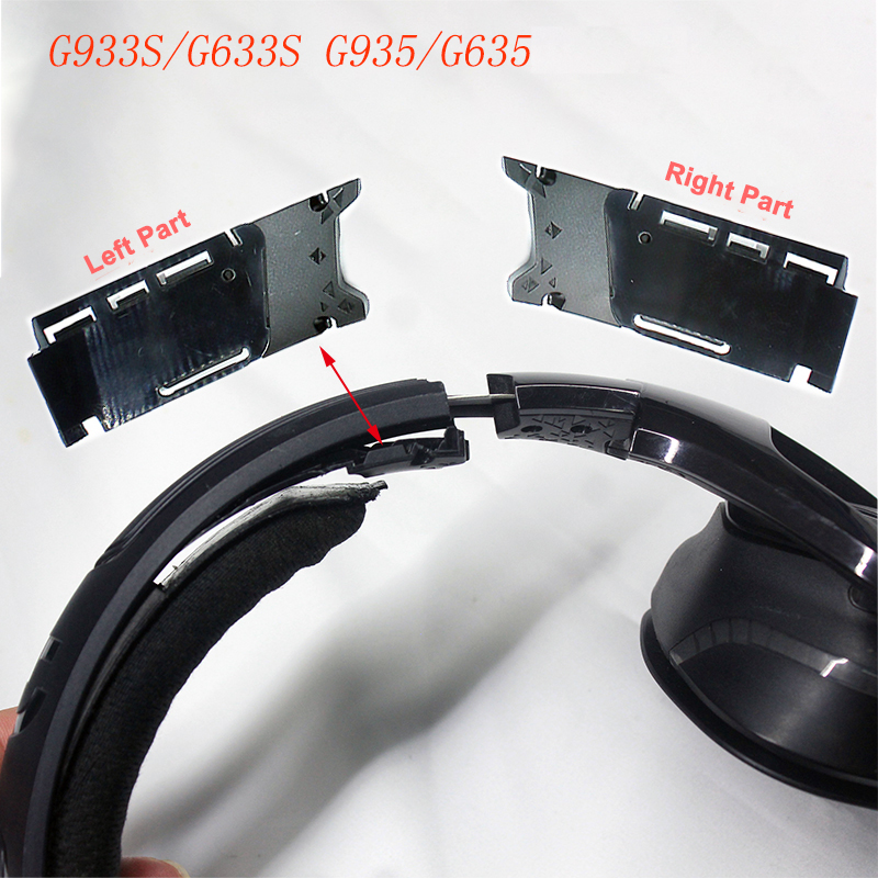 Replacement Headband Arch Plastic Bracket ,Top Cushion For Logitech G933 G935 G633 G635 Gaming Headsets