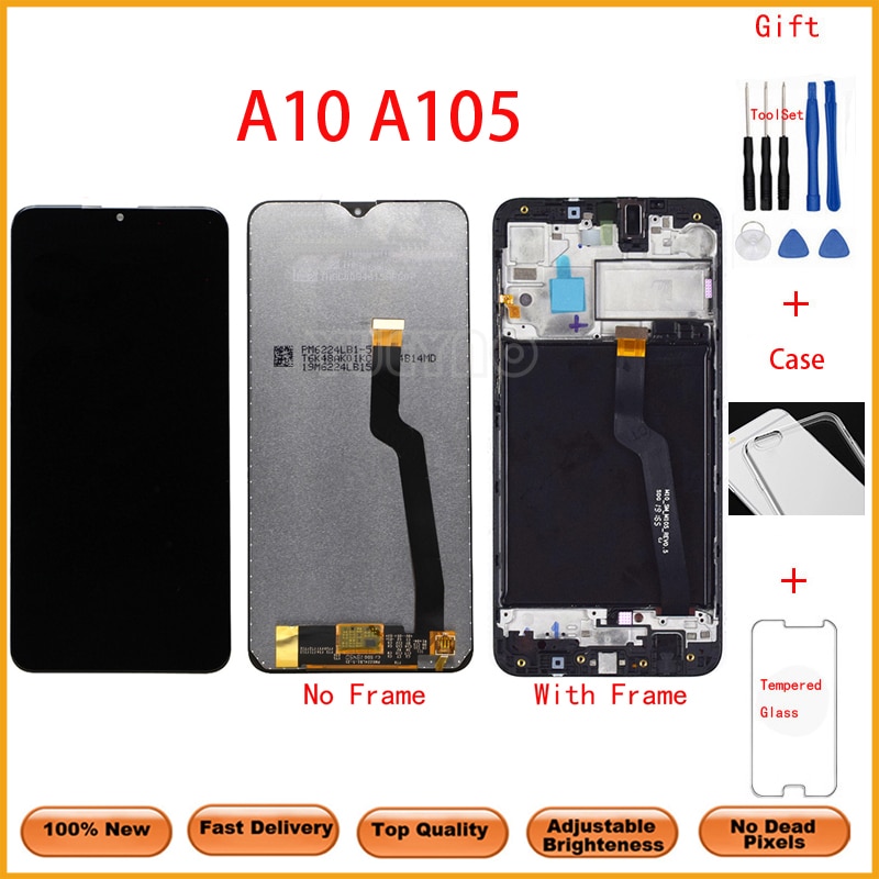 6.2 "LCD Per Samsung Galaxy A10 A105 A105F SM-A105F Display LCD sostituzione Dello Schermo Digitizer Assembly con la Struttura