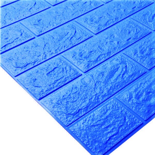 3D Muur Pe Foam Stickers Baksteen Patroon Waterdicht Zelf Stickers Op De Muur Kamer Home Decor Voor Kids Slaapkamer Woonkamer kamer Sticker: Blauw