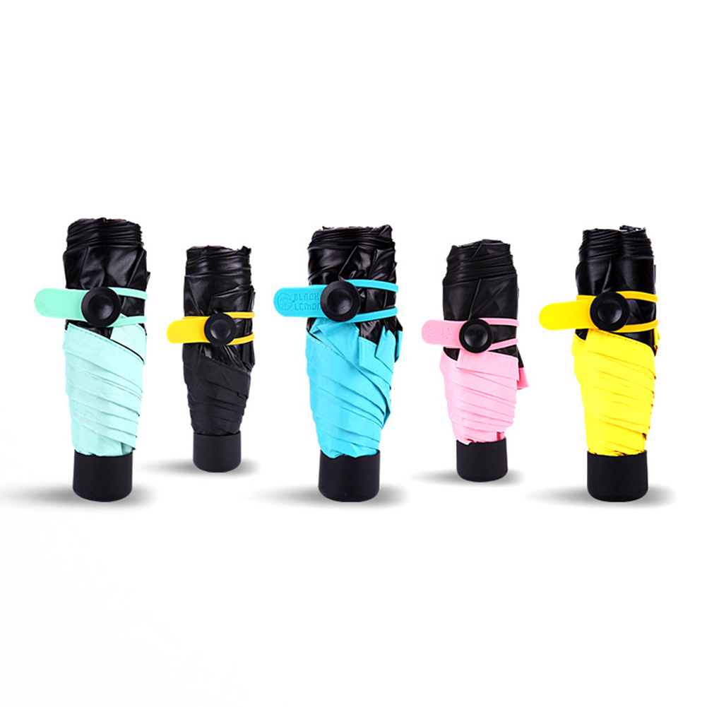 Pequeño paraguas plegable portátil de 180g, a la , Mini paraguas de bolsillo para mujer, impermeable, a prueba de viento, protección UV, paraguas de viaje