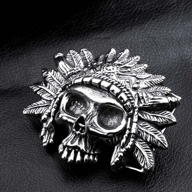 Stahl soldat & WholesaleStainless Stahl Punk schädel gürtelschnalle männer zubehör schmuck