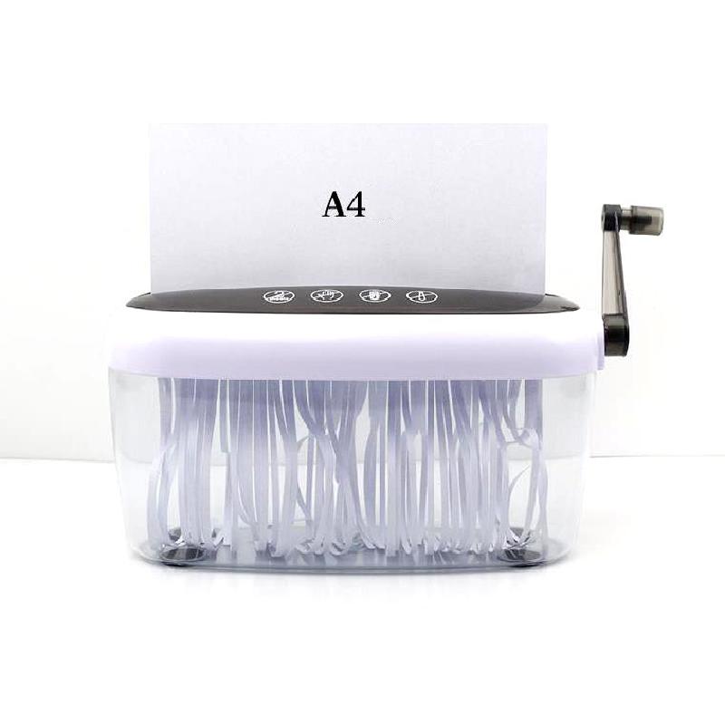 Desktop Office Mini Manual Small Paper Shredder Applicable A4 Paper Household Financial Bills File Hand Shredder