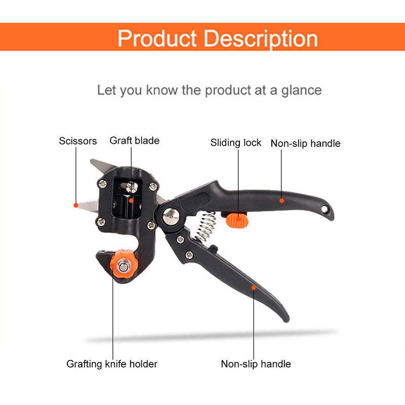 Nursery Garden grape vine Graft Tool Cutter Secateur pruning plant Cut floristry Seedle Shear pruner Scissor Branch Fruit Tree