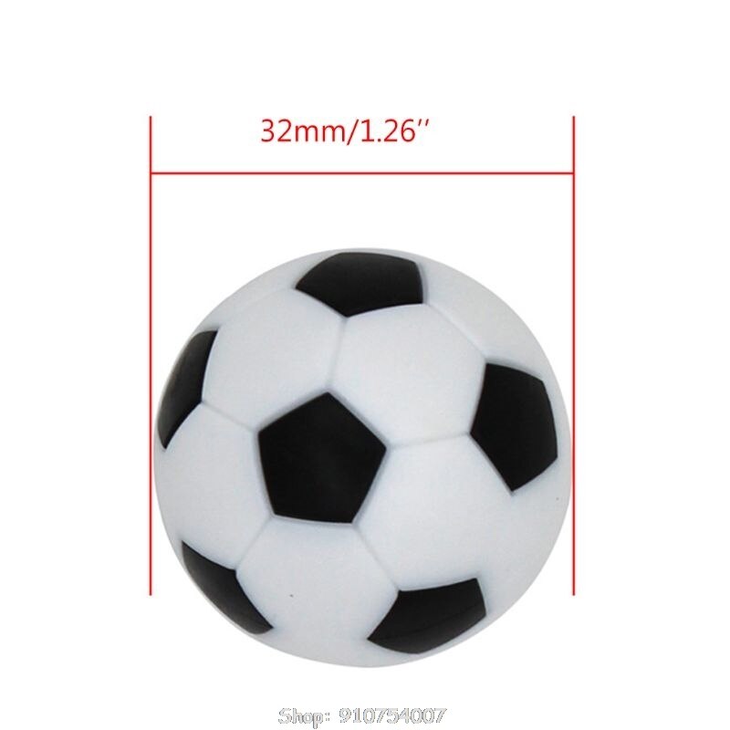 6pcs 32mm Table Soccer Fussball Football Machine Accessories Replacements Black and White Ball Kids Indoor Game D18 20