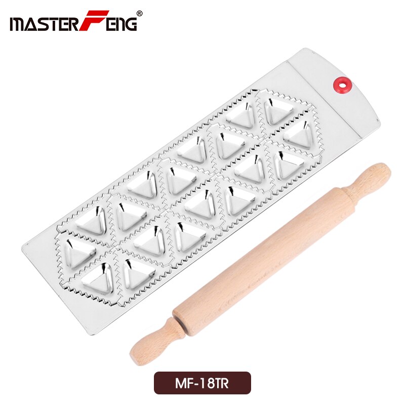 12 otworów okrągły zestaw tac robić formowania Ravioli z wałek drewniany nóż robić makaronu ciasto Ravioli producent kluska: MF-18TR
