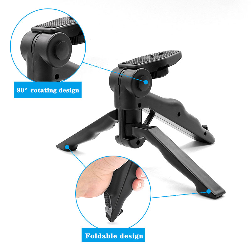 COOL DIER-trípode para Vlog DSLR SLR, soporte de montaje para teléfono, Zapata fría, luz LED, Mini trípode para Sony A6400 A6300